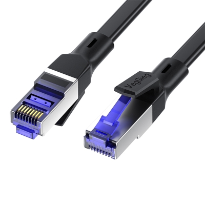 VegGieg CAT7 10Gbps Gigabit 600Mhz FTP RJ45 Flat Ethernet Kablosu 10 Metre - VegGieg