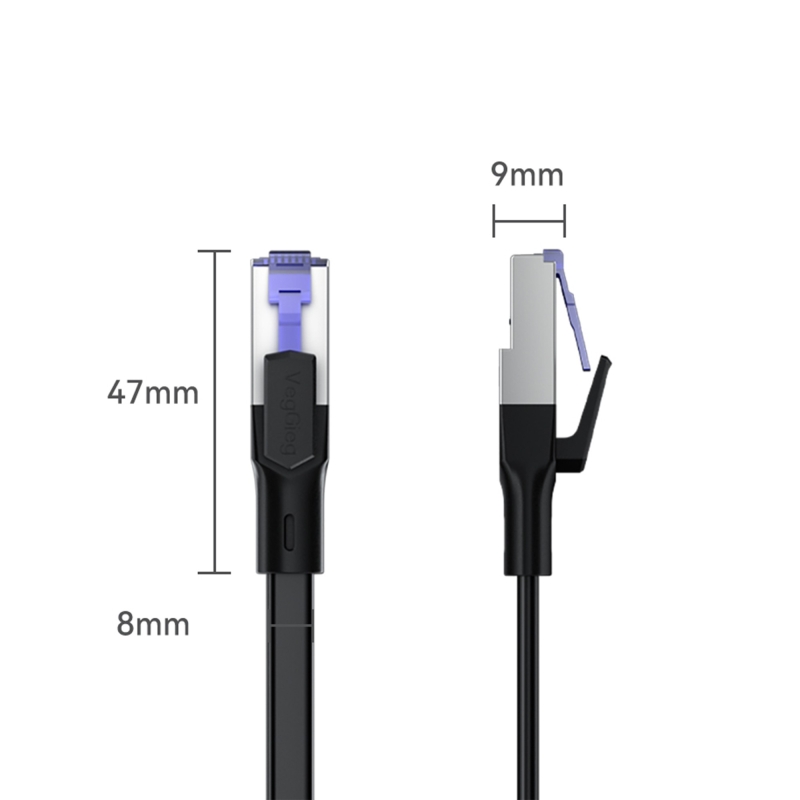 VegGieg CAT7 10Gbps Gigabit 600Mhz FTP RJ45 Flat Ethernet Kablosu 2 Metre - 7