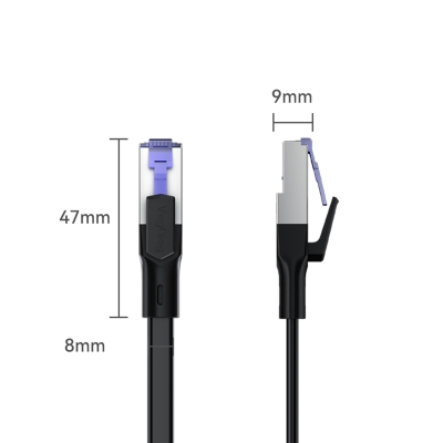 VegGieg CAT7 10Gbps Gigabit 600Mhz FTP RJ45 Flat Ethernet Kablosu 5 Metre - 7