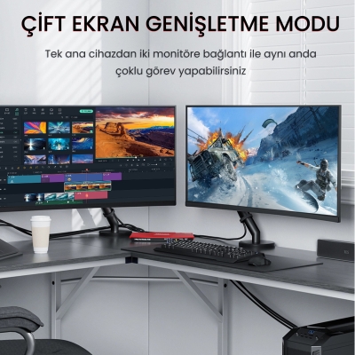 VegGieg DisplayPort (DP) to VGA Full HD 60Hz Görüntü Video Aktarım Kablosu 1.5 Metre - 5