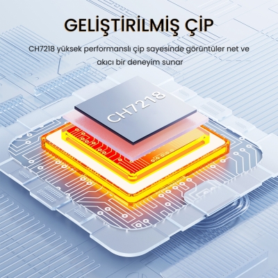 VegGieg DP to HDMI Kablo 8K 60Hz 4K 240Hz HDR 3D 48Gbps Örgülü Displayport to HDMI Kablo 2 Metre - 6