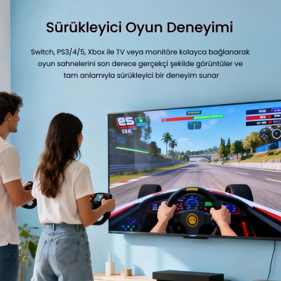 VegGieg DVI 24+1 to HDMI 2K Dönüştürücü Monitör Kablosu 1.5 Metre - 6