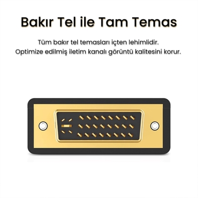 VegGieg DVI 24+5 to VGA Dönüştürücü Çevirici Adaptör - 3