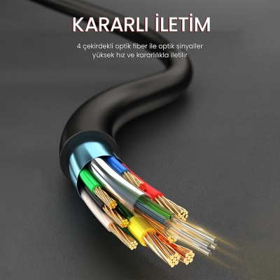 VegGieg 8K/60Hz 4K/120Hz 48Gbps HDR ARC HDCP Fiber Optik HDMI 2.1 Kablo 20 Metre - 2