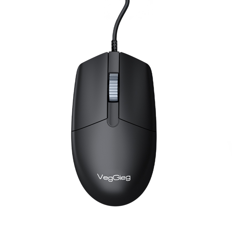 VegGieg G005 Optik 3 Tuşlu Sağ ve Sol Elle Kullanıma Uygun USB Kablolu Mouse Siyah - 1