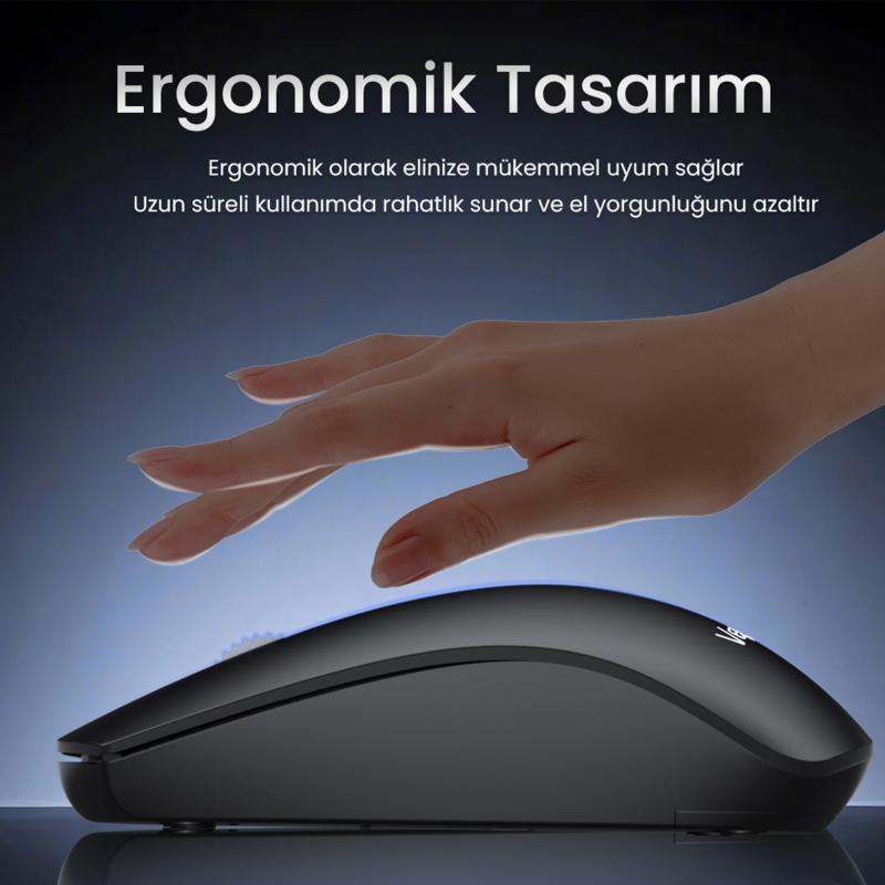 VegGieg G700 Kablosuz Mouse 2.4GHz Nano Usb Alıcı 3 Tuşlu Pilli Optik Mouse - 5
