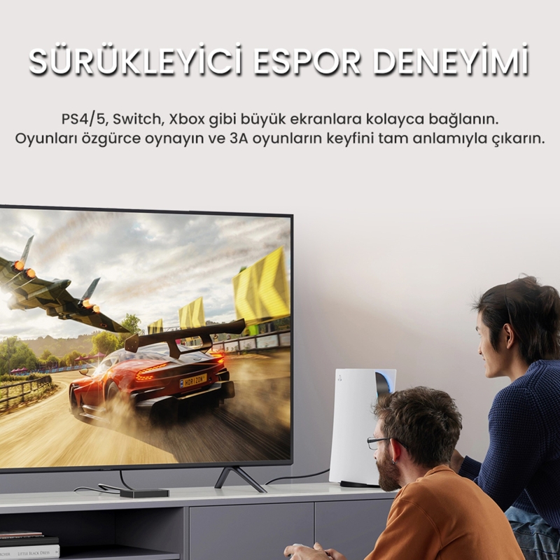 VegGieg HDMI to Displayport DP 4K 60Hz USB Görüntü Aktarma Kablosu 2 Metre - 7