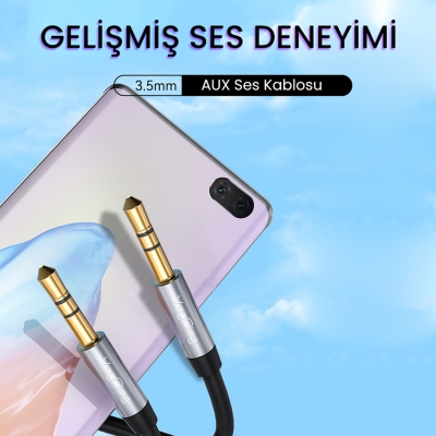 VegGieg Hi-Fi TRS 3.5mm Aux Ses Kablosu 1.5 Metre - 2
