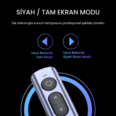 VegGieg Kırmızı Lazer Presenter Kablosuz Sunum Kumandası - 6