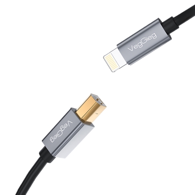 VegGieg Lightning to MIDI USB-B iPhone iPad Uyumlu Müzik Enstrüman Kablosu - 3
