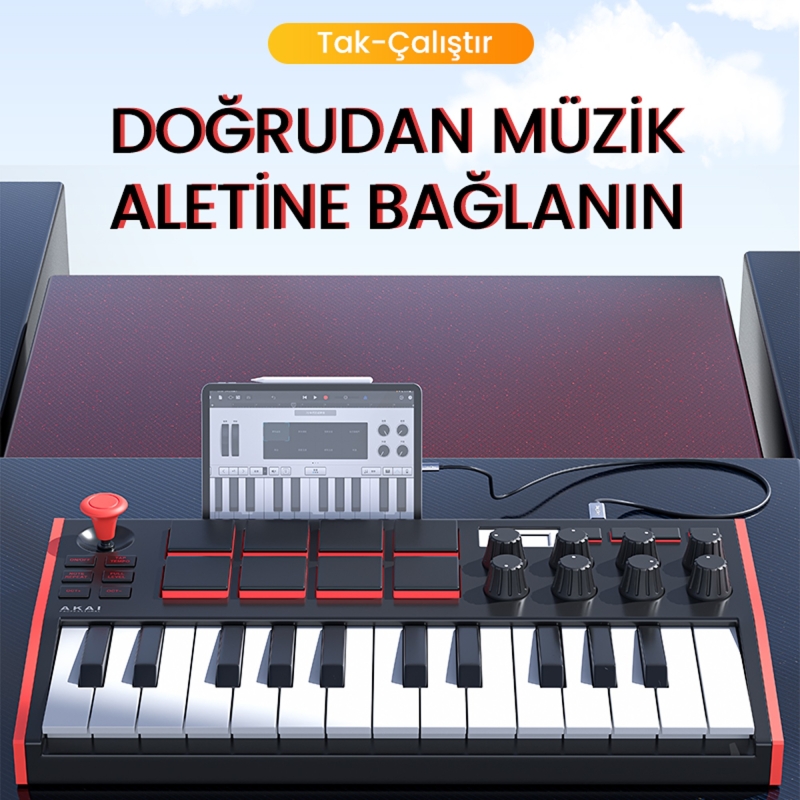 VegGieg Lightning to MIDI USB-B iPhone iPad Uyumlu Müzik Enstrüman Kablosu - 5