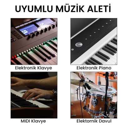 VegGieg Lightning to MIDI USB-B iPhone iPad Uyumlu Müzik Enstrüman Kablosu - 6