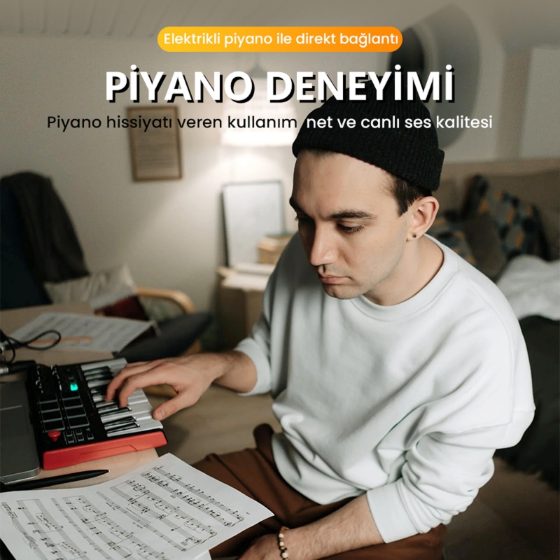 VegGieg Lightning to MIDI USB-B iPhone iPad Uyumlu Müzik Enstrüman Kablosu - 2