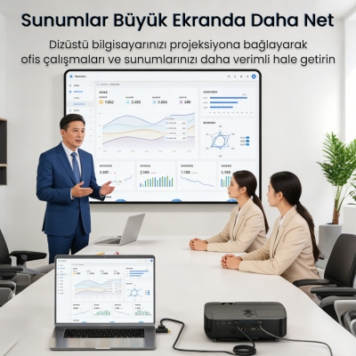 VegGieg Mini HDMI / Micro HDMI Erkek to HDMI Dişi Dönüştürücü Adaptör - 5