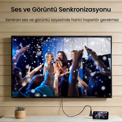 VegGieg Mini HDMI / Micro HDMI Erkek to HDMI Dişi Dönüştürücü Adaptör - 6