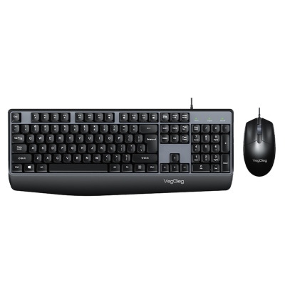 VegGieg MK500A Kablolu Türkçe Q Klavye Mouse Seti Siyah - VegGieg