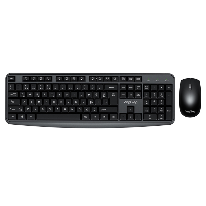 VegGieg MK700 2.4GHz Kablosuz Multimedia Türkçe Q Klavye Mouse Seti - 1