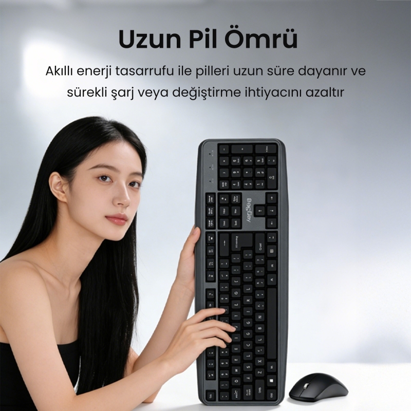 VegGieg MK700 2.4GHz Kablosuz Multimedia Türkçe Q Klavye Mouse Seti - 3