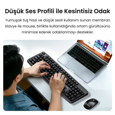 VegGieg MK700 2.4GHz Kablosuz Multimedia Türkçe Q Klavye Mouse Seti - 4