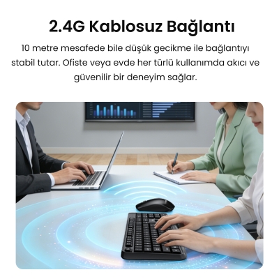 VegGieg MK700 2.4GHz Kablosuz Multimedia Türkçe Q Klavye Mouse Seti - 6