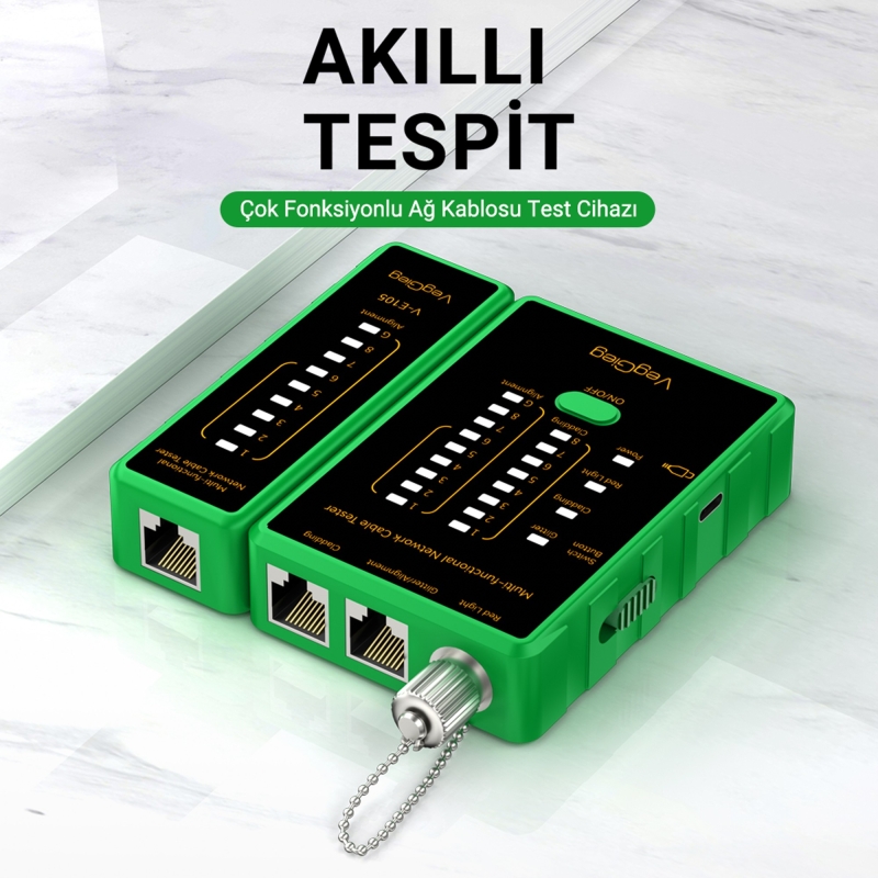 VegGieg Multi Fonksiyonel Fiber Optik RJ45 Network Ethernet Ağ Kablo Test Cihazı - 3