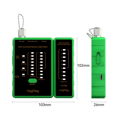 VegGieg Multi Fonksiyonel Fiber Optik RJ45 Network Ethernet Ağ Kablo Test Cihazı - 5
