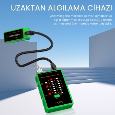 VegGieg Multi Fonksiyonel Fiber Optik RJ45 Network Ethernet Ağ Kablo Test Cihazı - 2