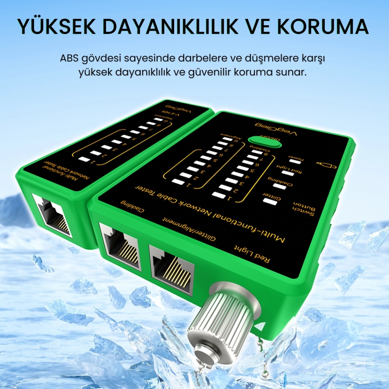 VegGieg Multi Fonksiyonel Fiber Optik RJ45 Network Ethernet Ağ Kablo Test Cihazı - 7