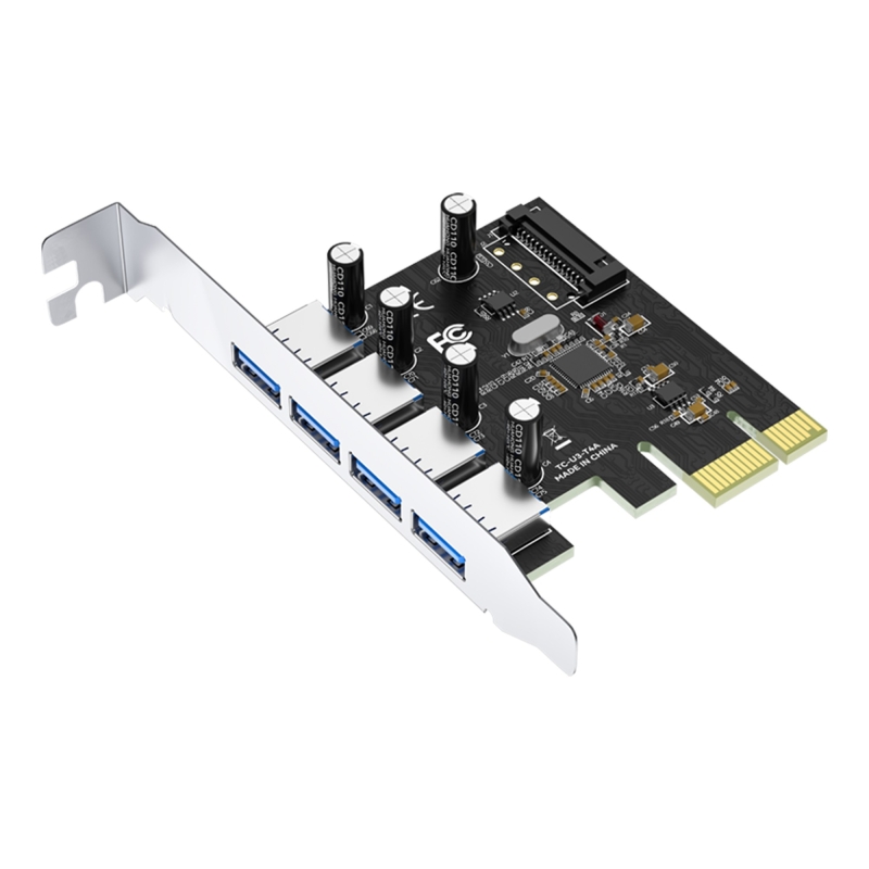 VegGieg PCI-E Express 4 Portlu USB 3.0 Hub Çoklayıcı Kart - 1