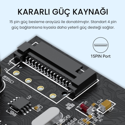 VegGieg PCI-E Express 4 Portlu USB 3.0 Hub Çoklayıcı Kart - 4