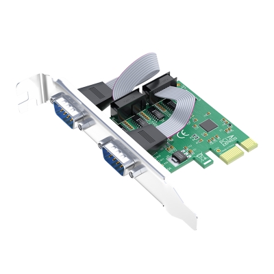 VegGieg PCI Express to 2 Port 9 Pin RS-232 Seri Com DB9 Genişletme Kartı - VegGieg