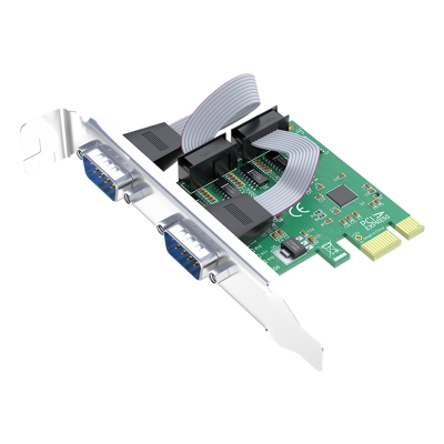 VegGieg PCI Express to 2 Port 9 Pin RS-232 Seri Com DB9 Genişletme Kartı - VegGieg