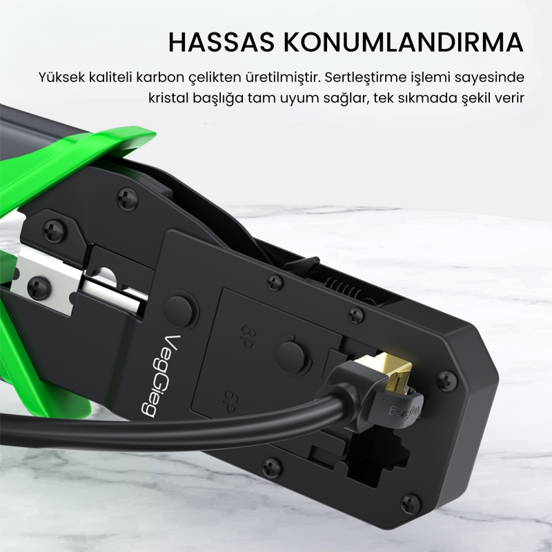 VegGieg RJ45 Ethernet RJ11 Telefon Soket Jack Sıkma Pensesi - 5