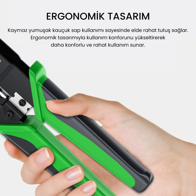 VegGieg RJ45 Ethernet RJ11 Telefon Soket Jack Sıkma Pensesi - 6