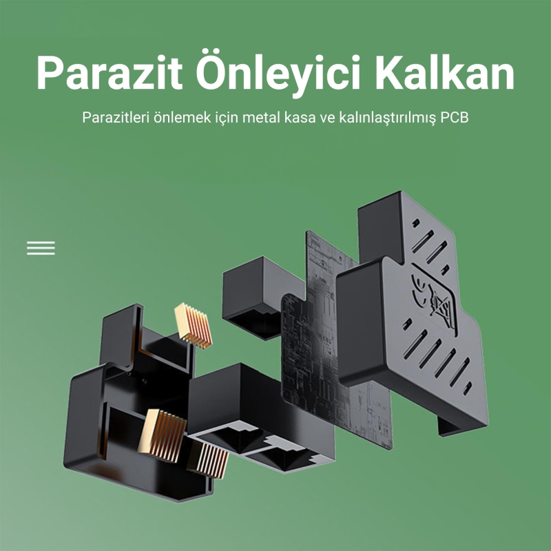 VegGieg RJ45 1 to 2 Ethernet Splitter Çoğaltıcı Adaptör (2'li Paket) - 5