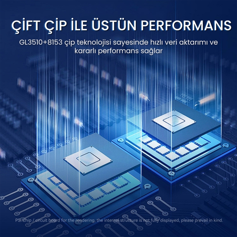 VegGieg USB ve Type-C Gigabit Ethernet Adaptörü 3 Port USB 3.0 Çoklayıcı Hub - 5