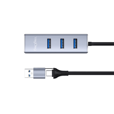 VegGieg USB ve Type-C Gigabit Ethernet Adaptörü 3 Port USB 3.0 Çoklayıcı Hub - 9