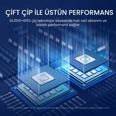 VegGieg USB ve Type-C Gigabit Ethernet Adaptörü 3 Port USB 3.0 Çoklayıcı Hub - 5