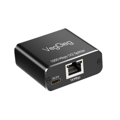 VegGieg 1 Giriş 2 Çıkış RJ45 Gigabit Ethernet Çoklayıcı Splitter Adaptör - 10