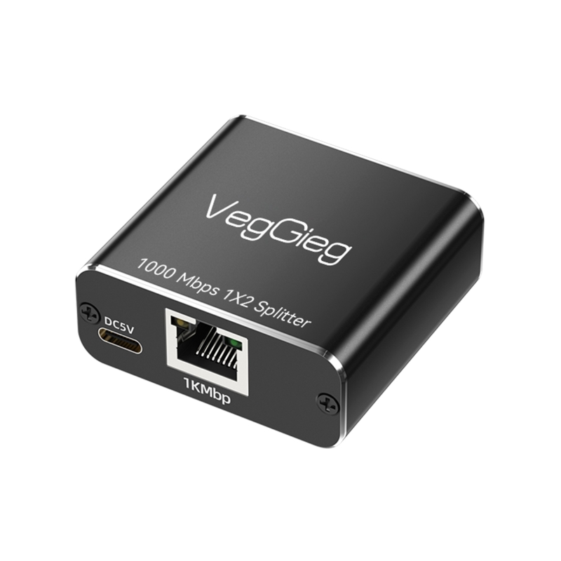 VegGieg 1 Giriş 2 Çıkış RJ45 Gigabit Ethernet Çoklayıcı Splitter Adaptör - 1