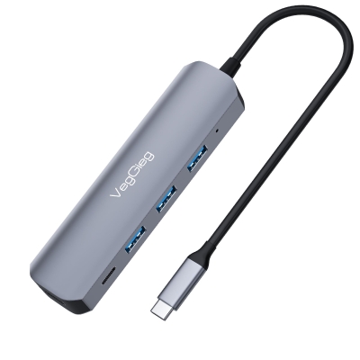 VegGieg Type-C to HDMI Type-C PD 2*USB 2.0 + USB 3.0 Çoklayıcı Dönüştürücü Hub - VegGieg