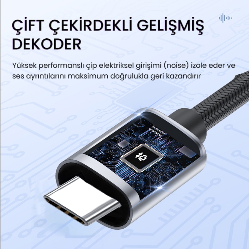 VegGieg Type-C to 3.5mm Kulaklık Dönüştürücü Çevirici Adaptör - 5