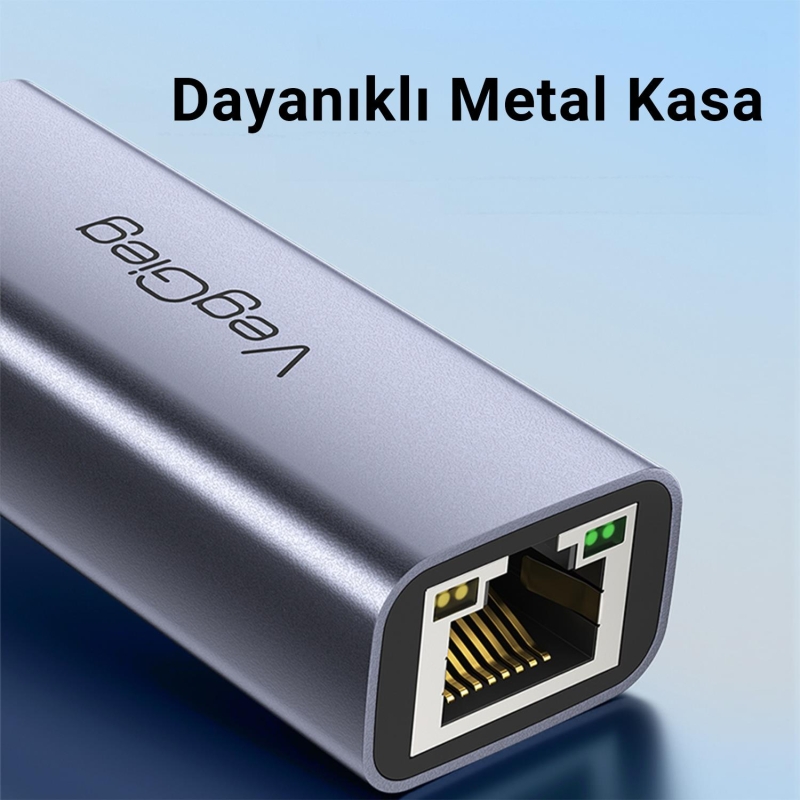 VegGieg Type-C 1000Mbps Gigabit Ethernet Adaptörü PC Mac Konsol Tv Box Uyumlu - 5
