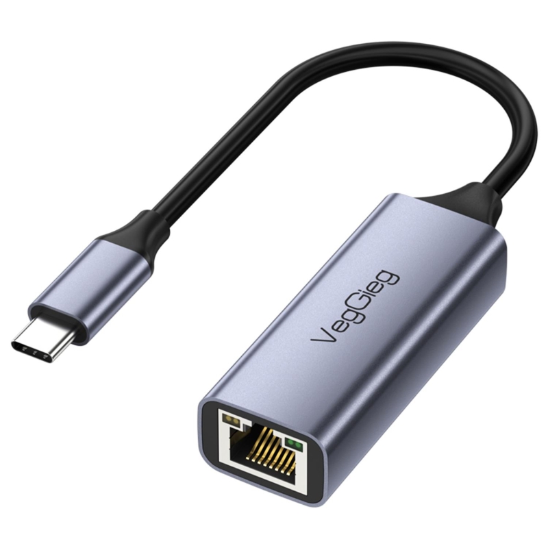 VegGieg Type-C 1000Mbps Gigabit Ethernet Adaptörü PC, Mac, Konsol, Tv Box Uyumlu - 1