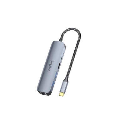 VegGieg Type-C PD 100W 5 Portlu 4K 60Hz HDMI Gigabit Ethernet USB 3.0 Çoklayıcı Hub - VegGieg