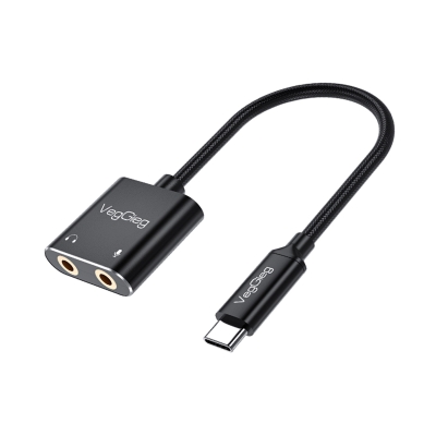 VegGieg Type-C Ses Kartı 3.5mm Kulaklık ve Mikrofon Girişli - 1