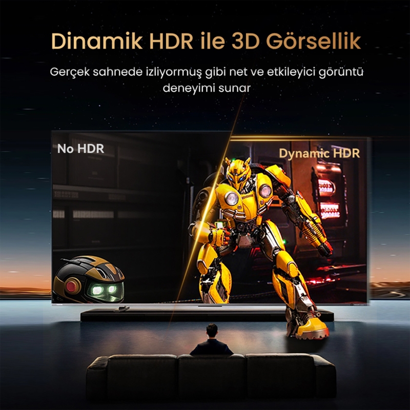 VegGieg Type-C to DP Kablo 8K 60Hz 4K 240Hz HDR ARC 48Gbps Örgülü Çift Yönlü Görüntü Kablosu 1 Metre - 6