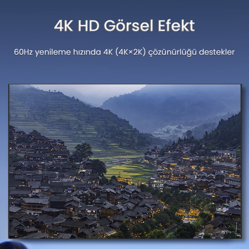 VegGieg 4K/60Hz Type-C 3.1 to HDMI 2.0 Dönüştürücü Kablo 2 Metre - 2