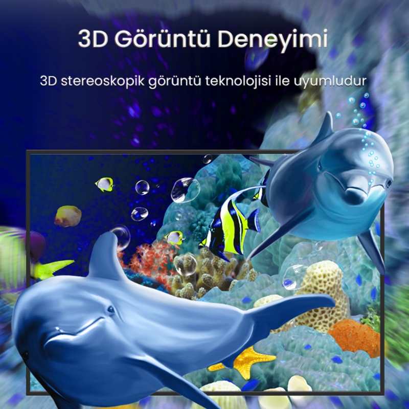 VegGieg 4K/60Hz Type-C 3.1 to HDMI 2.0 Dönüştürücü Kablo 2 Metre - 3
