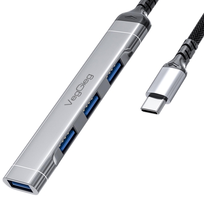 VegGieg Type-C to USB 3.0 4 Port 3*USB 2.0 ve 1*USB 3.0 Çoklayıcı Hub - VegGieg